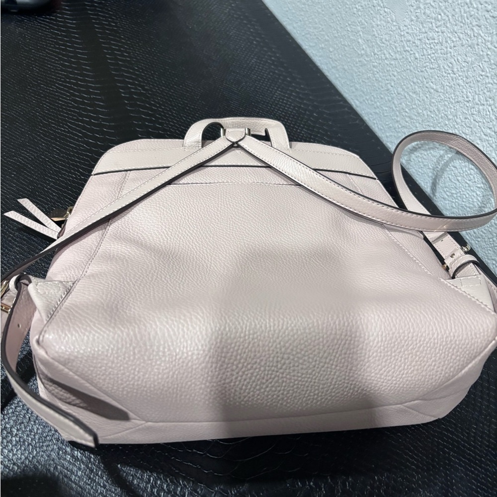 Michael Kors  Rhea Medium Slim Leather Backpack blush - Picture 5 of 7